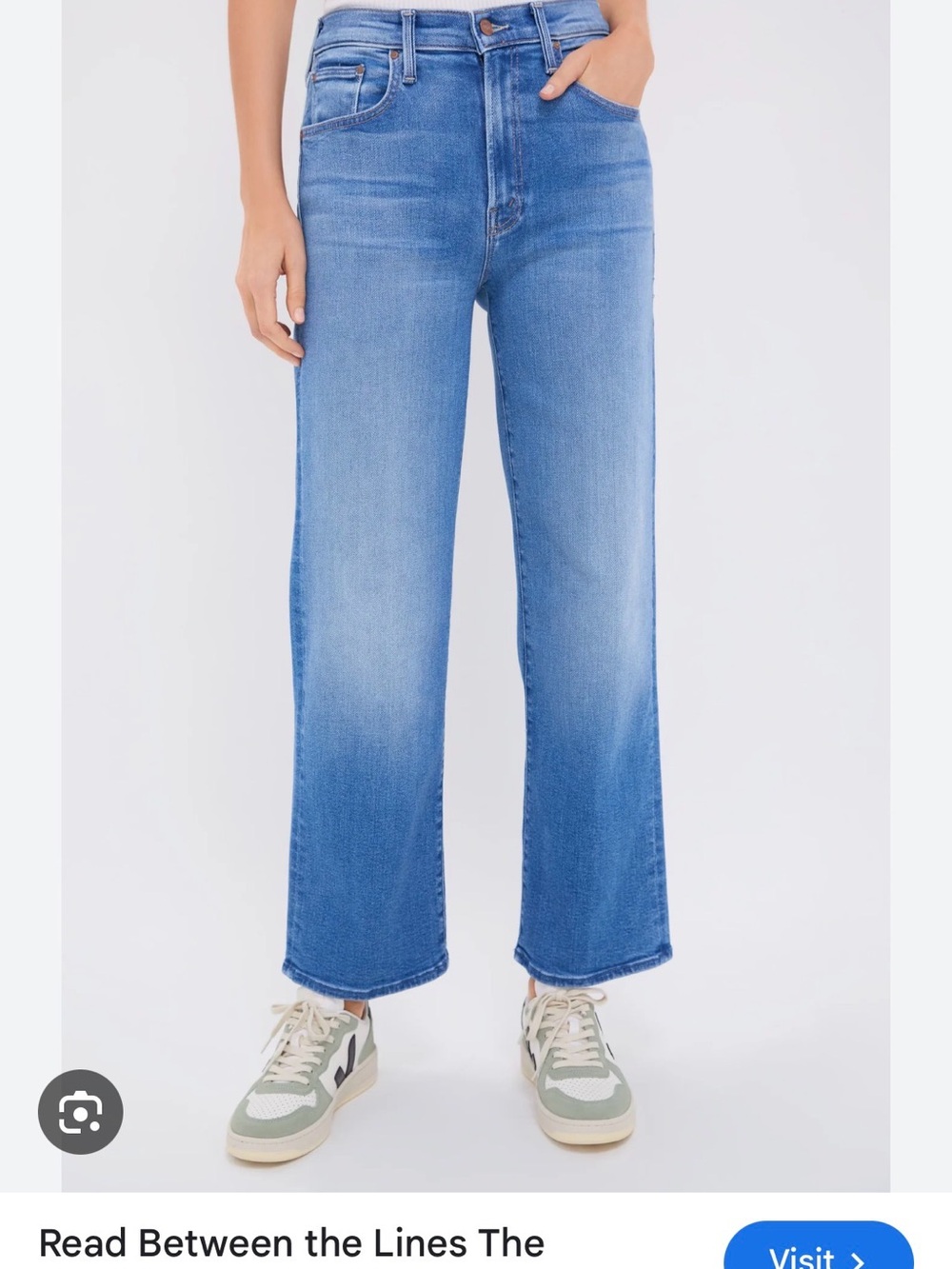 MOTHER The Rambler Zip Flood Jeans, color Read Between the Lines - size 25
